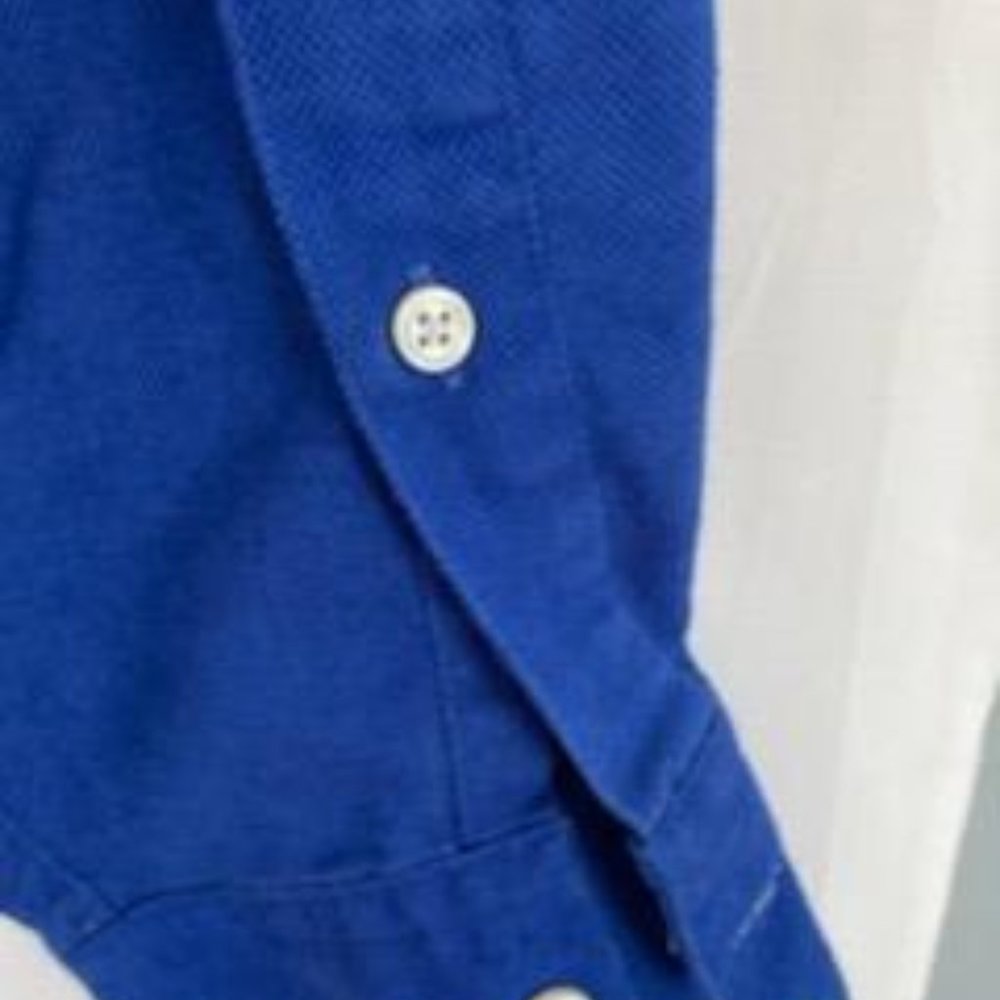 Long Sleeve button down shirt size 16 32/33 blue - Picture 9 of 9